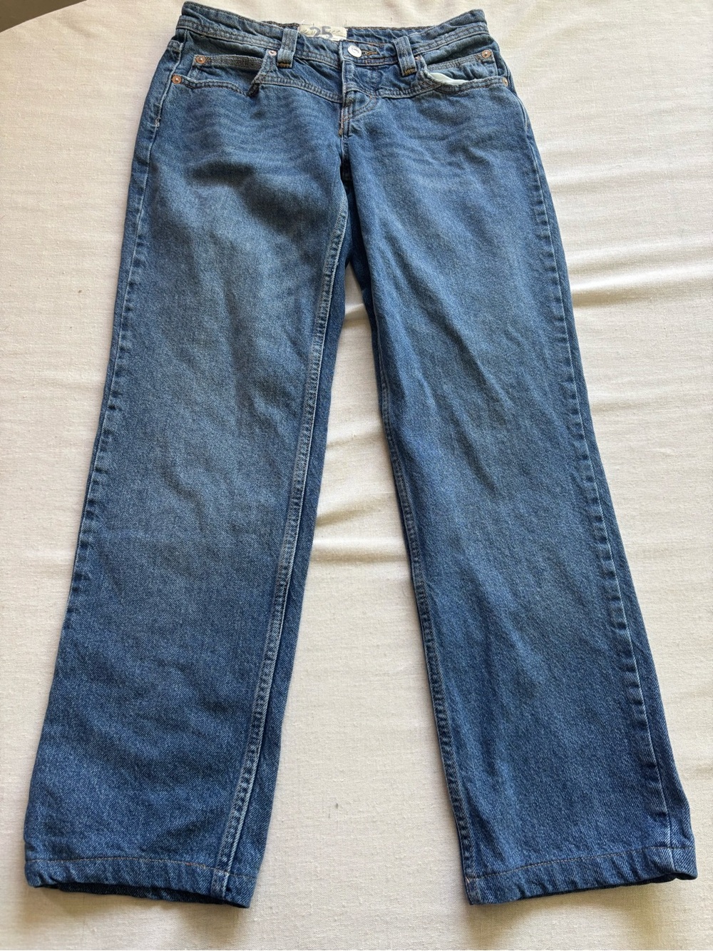 Free People Shelby Low Rise Boyfriend Cropped Jeans Button Fly Size 25 - Picture 2 of 10